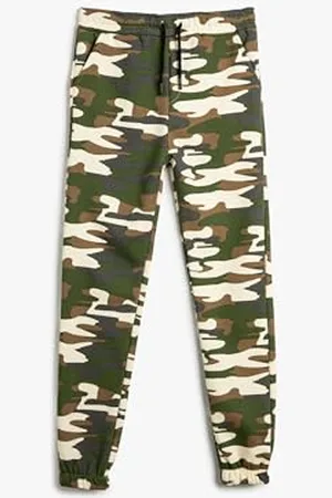 Koton Boys Camouflage Printed Jogger Sweatpants Drawstring Pockets