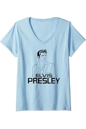 Elvis Presley Official Profile T-Shirt mit V-Ausschnitt