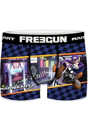Freegun Boxershorts Junge Mario Kart, Unterwäsche Für Junge Leute, Waluigi, Leicht, Lila/Schwarz, 12/14 Jahre