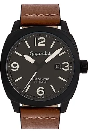 Gigandet Herren Analog Japanisches Automatikwerk Uhr mit Leder Armband 3VNAG9/005
