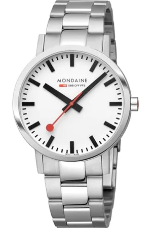 Mondaine Herren Analog Quarz Uhr mit Edelstahl Armband A660.30360.11SBJ