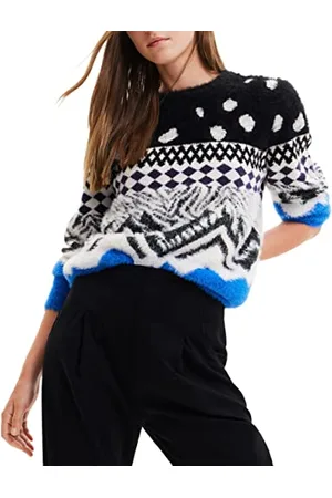 Desigual Damen Black Jers_colorado 2000 Black Pullover Sweater, , XL EU