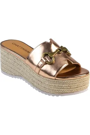 Chattawak Damen 18Hchloerosegold38 Sandale mit Absatz, , 38 EU