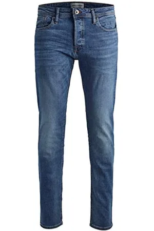 JACK & JONES Herren Jeans Tim Straight Legs Slim Fit Flat Front Tim ORIGINAL, Farben:Blau-2, Größe Jeans:34W / 30L