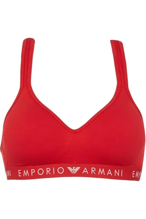 Emporio Armani Damen Iconic Logoband Padded Bralette Gepolsterter BH, , XS
