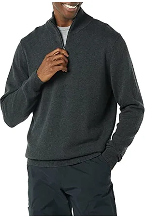 Amazon Herren Pullover mit Viertelreißverschluss aus 100% Baumwolle, , XXL
