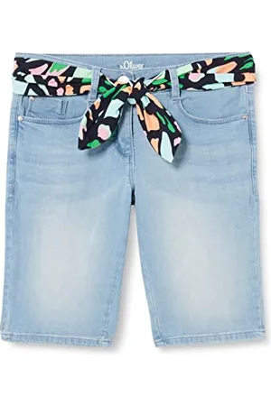 QS by s.Oliver Mädchen Jeans Bermuda, Fit Suri Jeans Bermuda, Fit Suri, , 176/REG