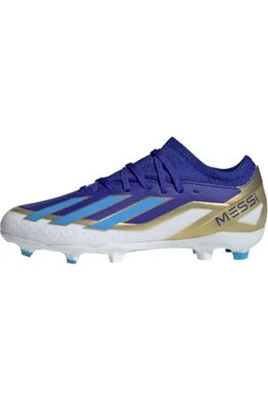 adidas Jungen Unisex Kinder X Crazyfast Messi League Firm Ground Boots Fußballschuhe, Lucid Blue/Blue Burst/Cloud White, 28 EU