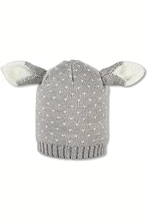 Sterntaler Unisex Kinder Strickmütze Füchschen Mütze, Silber Mel, 55