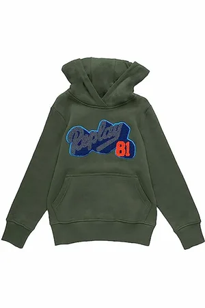 Replay Jungen Hoodie aus Baumwolle, (Grün), 16 Jahre