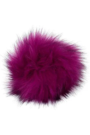 Unbekannt Fell Pompon mit Druckknopf
