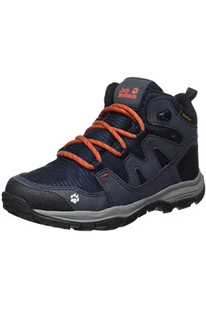 Jack Wolfskin Jungen Unisex Kinder MTN Attack 3 Texapore MID K Outdoorschuhe, Dark Blue/orange, 28 EU