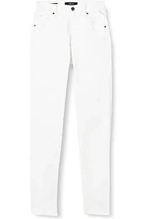 Replay Mädchen Jeans Nellie Skinny-Fit Hyperflex Colour X-Lite mit Stretch, (Weiß), 14 Jahre