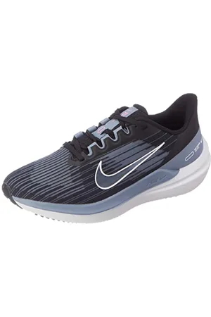 Nike Herren Air Winflo 9 Sneaker, Schwarz/Weiß-sogener Schieferzauber, 44.5 EU