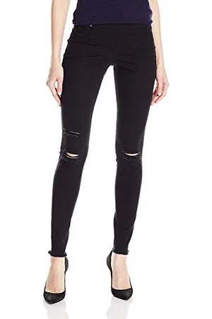 HUE Damen Ripped Knee Denim Leggings, , Groß