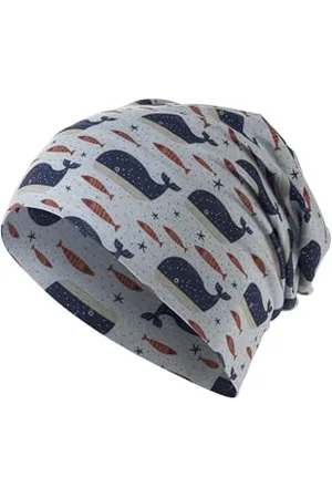 Sterntaler Jungen Beanie Jersey Wal Druck, , 49 EU