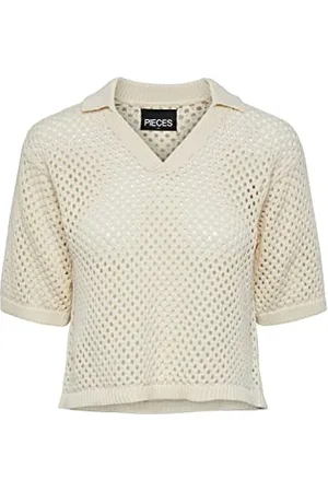 Pieces® Damen Pclaya 2/4 Knit Poloshirt, , L EU