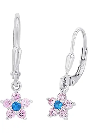 Prinzessin Lillifee Ohrhänger 925 Sterling Silber Mädchen Kinder Ohrschmuck, mit Zirkonia synth., 2,3 cm, Silber, , Kommt in Schmuck Geschenk Box, 2034232