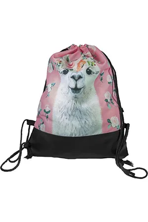 cosey Turnbeutel mit Allover-Print und Lederboden - Floral Lama Design