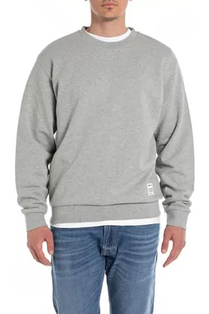Replay Herren Sweatshirt aus Baumwolle, (Grau), S