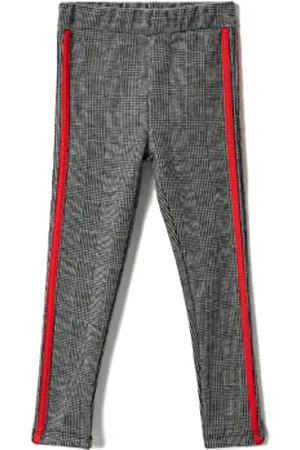 Koton Mädchen Plaid Leggings mit Streifen an den Seiten Strumpfhose, , 5-6 Jahre