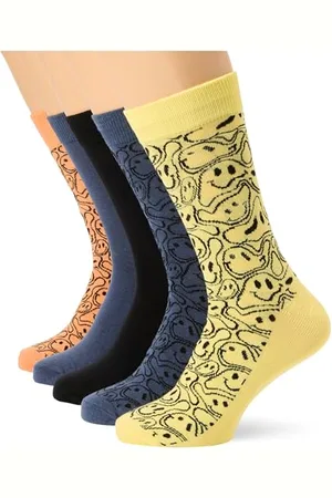 JACK & JONES Herren Jacsmiley Socks 5 Pack Socken, , Einheitsgröße