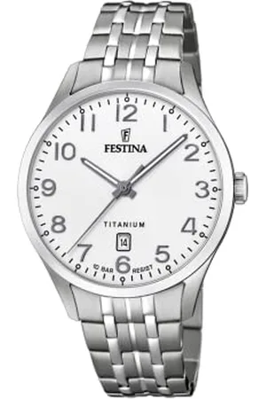 Festina Herren Analog Quarz Uhr mit Titan Armband F20466/1