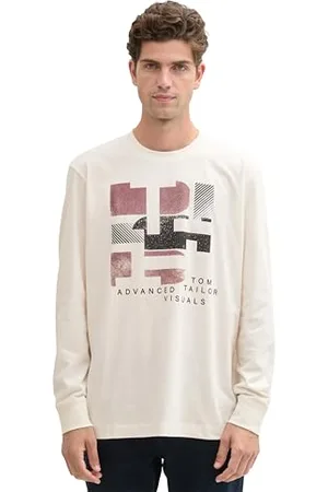 TOM TAILOR Herren Longsleeve mit Print, , S