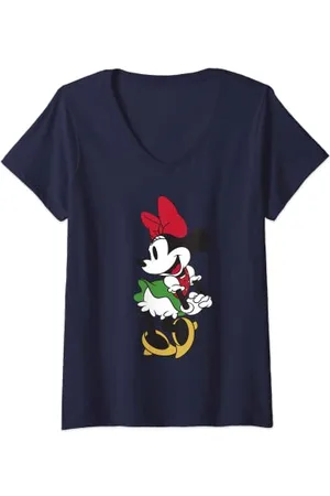 Disney Minnie Maus Dirndl Oktoberfest T-Shirt mit V-Ausschnitt