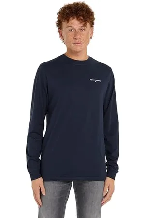 Tommy Hilfiger Herren Langarmshirt Slim Fit Linear aus Baumwolle, , 6XL