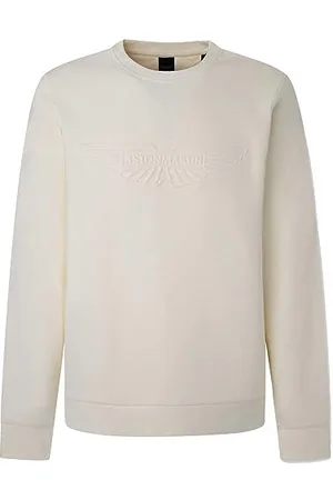 Hackett Herren AM Embossed Crew Sweatshirt, , M
