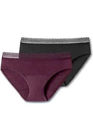 Schiesser Damen 2 Pack Menstruationswäsche/Periodenslip Auslaufsicher - Secret Care Unterwäsche, , 42-44 EU