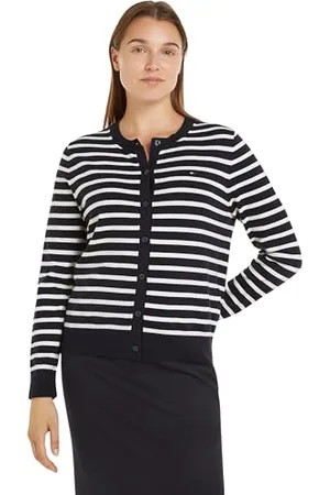 Tommy Hilfiger CO Jersey Stitch Cardigan Strickjacke Damen, , XS