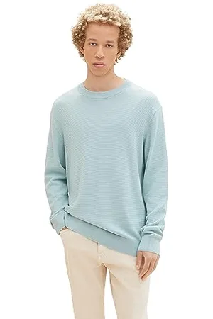 TOM TAILOR Herren Basic Strick-Pullover mit Struktur, , M