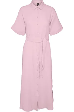 VERO MODA Damen Vmnatali Nia 2/4 Calf Shirt Dress WVN Kleid, , XL EU