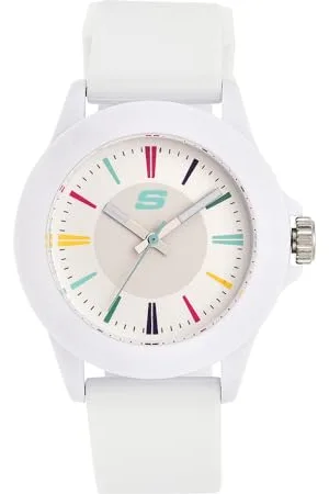 Skechers Damen Analog Quartz Uhr mit Silicone Armband SR6080