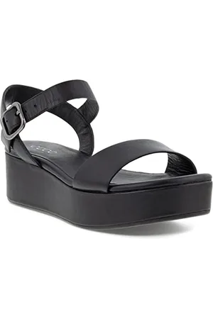 Ecco Damen Plateausandalen, Schwarz (Black 1001), 40 EU