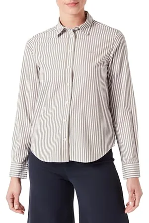 GANT Damen REG POPLIN Striped Shirt Bluse, ,44