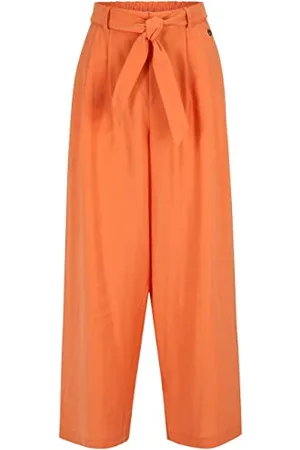 Tamaris Damen Lockere Hose mit Falten AVIGNON Orange 42