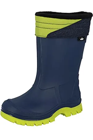 LICO Robby Jungen Gummistiefel, Blau/ Lemon, 29 EU