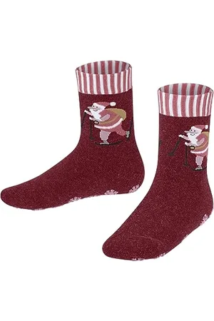 Falke Unisex Kinder Hausschuhe Skiing Santa, Nachhaltige Baumwolle, 1 Paar, , 23-26