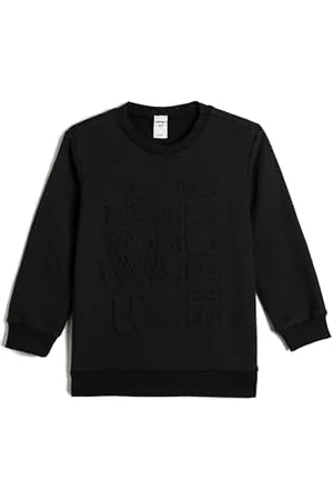Koton Boys Sweatshirt Long Sleeve Crew Neck Tiger Embossed Printed