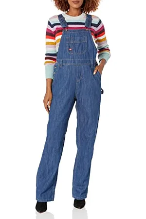 Dickies Damen, Latzhose im legeren Stil mit geradem Bein, , S