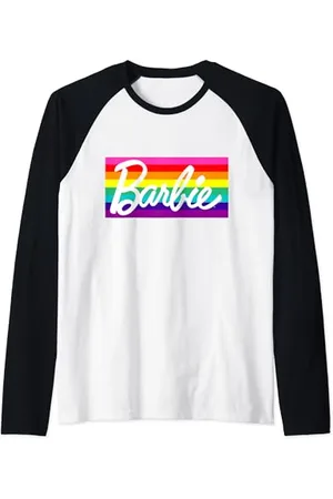 Barbie Regenbogen, Logo, Streifen, Raglan