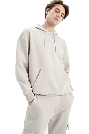 DeFacto Herren X8287az Sweatshirt, Grau, M EU