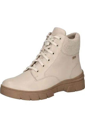 Caprice Damen Stiefeletten zum Schnüren Gefüttert Wasserabweisend, Beige , 40 EU