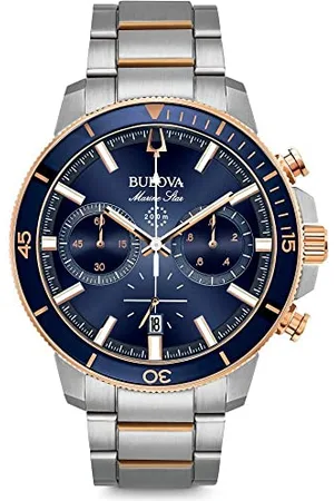 BULOVA Herren Analog Quarz Uhr mit Edelstahl Armband 98B301