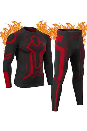 MEETWEE Herren Thermounterwäsche Set Herren Funktionswäsche Atmungsaktiv Skiunterwäsche Männer, Thermo Unterwäsche Thermounterhemd Thermounterhose Warme Winter