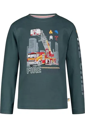 Salt & Pepper Jungen Longsleeve mit Feuerwehr Großstadt Motiv