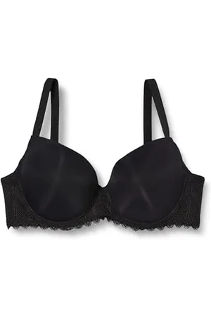 NATURANA Damen Padded Underwired Bra 7671 Gepolsterter BH, Black, 70E